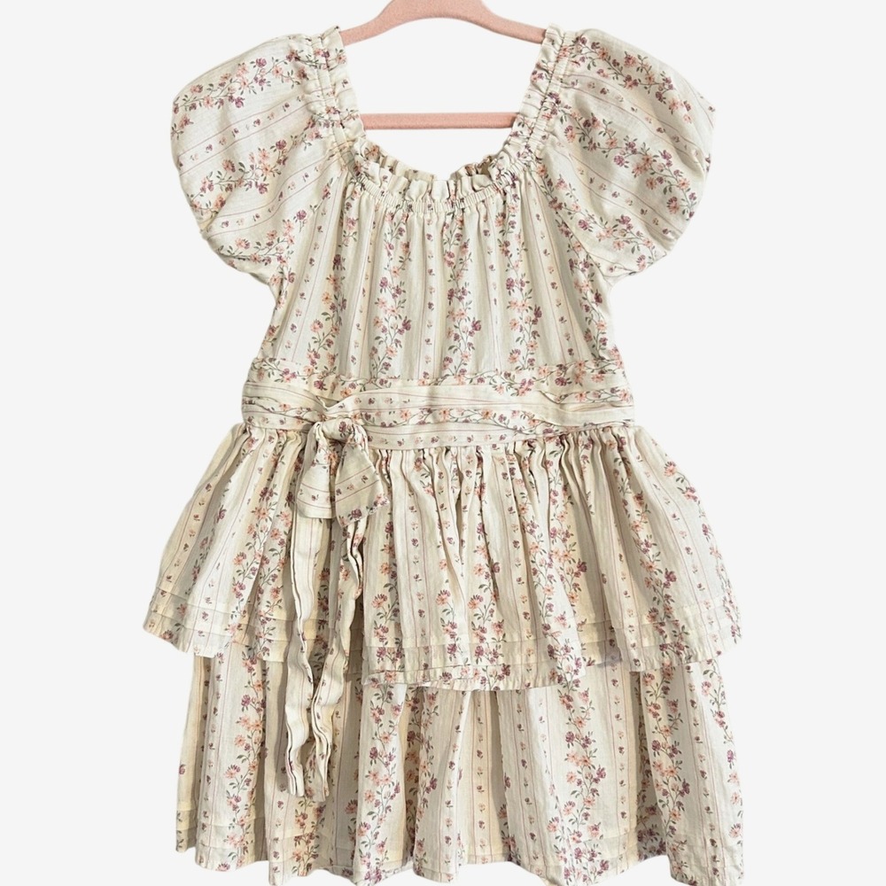 Noralee Floral Annette Tiered Dress Kids 4 Garden Party Flower Girl Wedding Boho